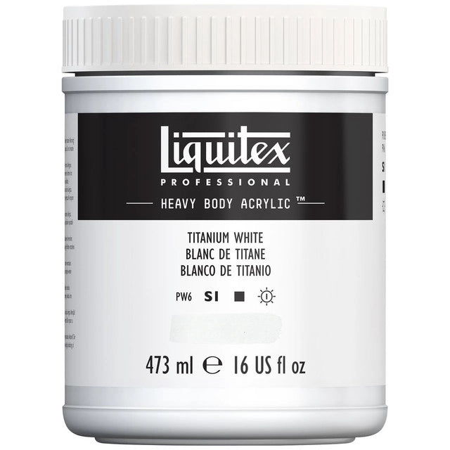 Liquitex Professional Heavy Body Acrylic Paint, 16-oz (473ml) Pot, Titanium  White