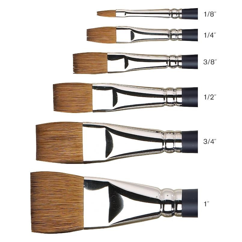 Winsor & Newton Artist Sable One Stroke Brush - 1/2 Inch Size For Watercolor & Fine Art