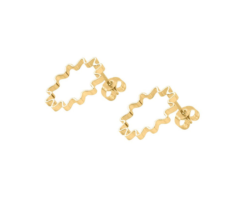 Mini Ondulee Earrings (Pair) (Silver or Gold)