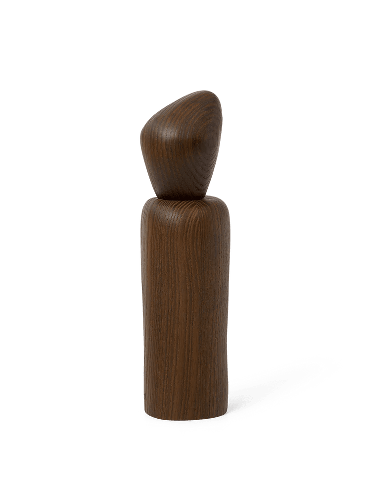 Ferm Living Dark Brown Wooden Cairn Grinder