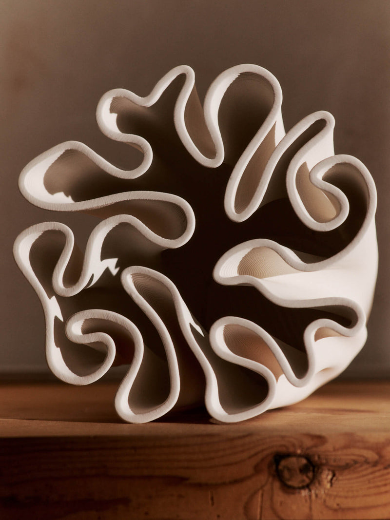 Ferm Living Off - White Dedali Vase Medium