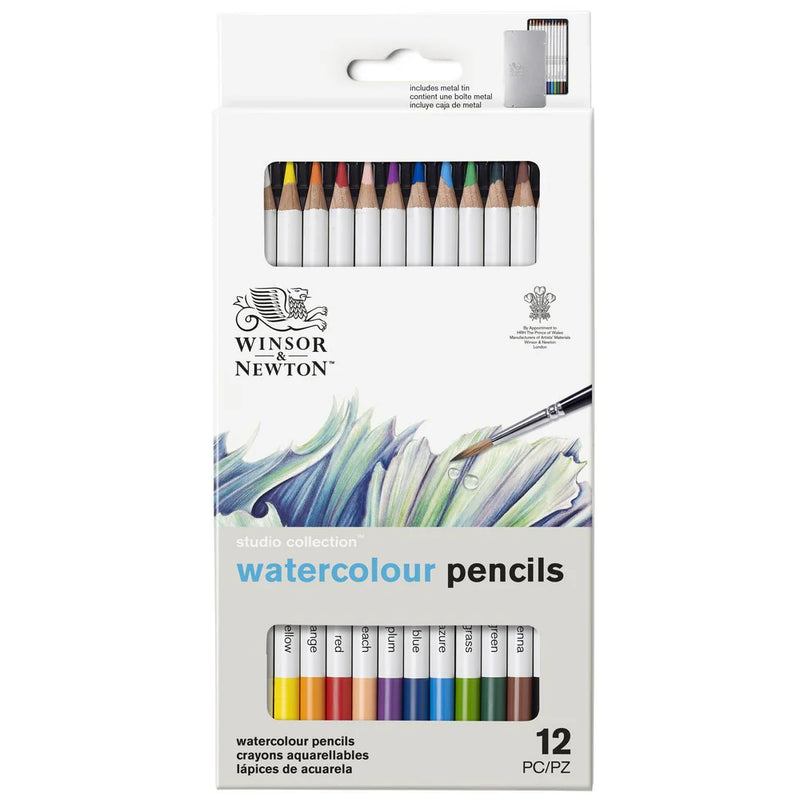 Winsor & Newton Watercolour Pencil Tin (Set of 12)