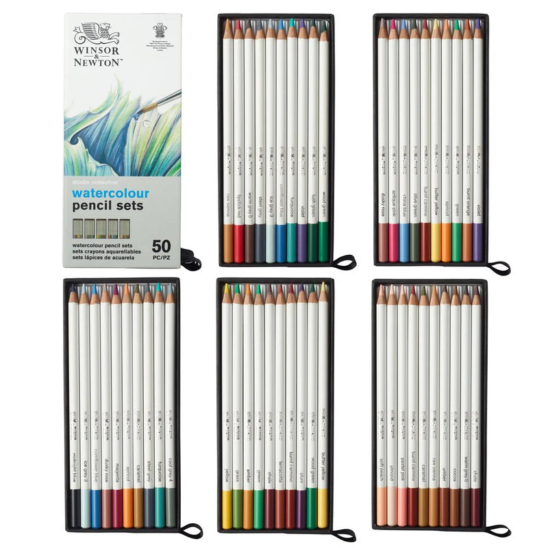 Winsor & Newton Studio Collection Watercolour Pencil Set (Set of 50)