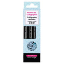 Herbin Calligraphy Markers (Pack of 3) - Black