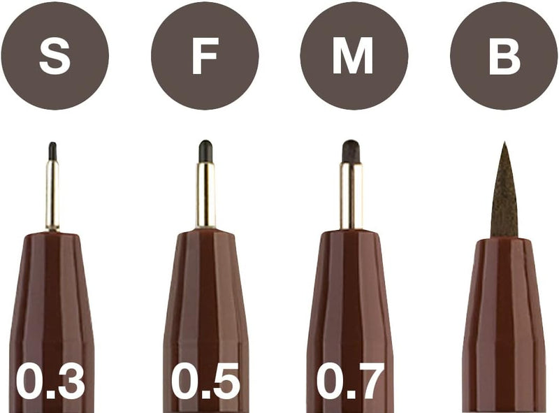 Faber Castell PITT Artists' Pens Sets - Sepia (Set of 4)