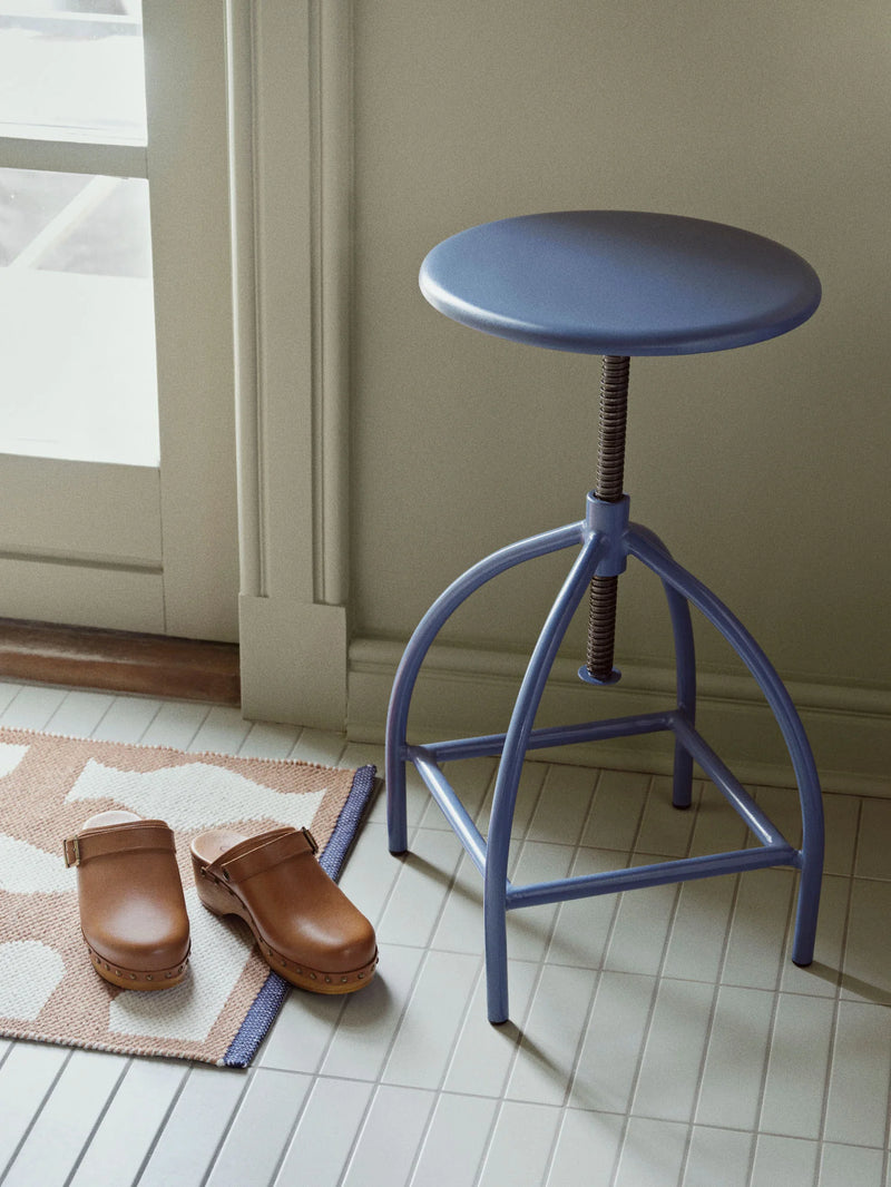 Sire Stool - Natural/Light Blue