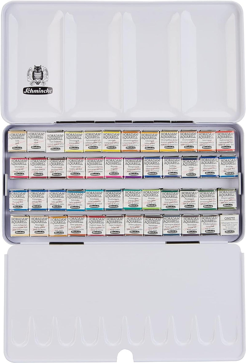 Schmincke Horadam Watercolour Paintbox (Holds 48 Half Pans or 24 Full Pans)