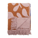 Atle Throw in brown mixed fibres