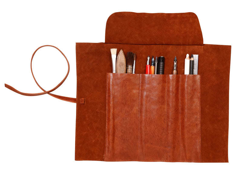 Flying Spirit Genuine Brown Leather Roll