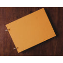 Ringbound Fabric Covered Sketchbook Dahlia Orange - White Paper