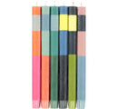 Mixed Set Variable Abstract Striped Eco Dinner Candles (Pack of 6)