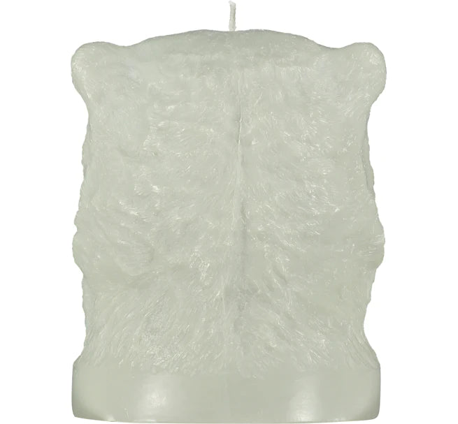 Large Willow Grey Bear Head Candle (18cm)