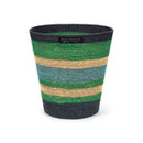 Seagrass Waste Paper Bin - Beryl/Midnight