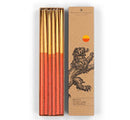 Thin Taper Candles - Two - Tone in Saffron and Rust