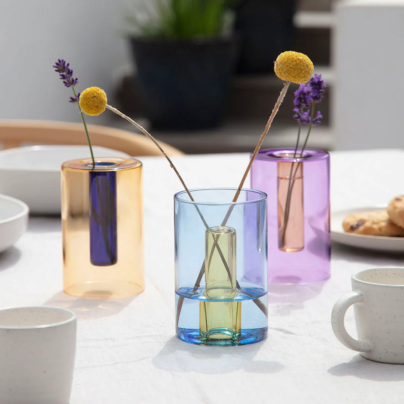 Reversible Glass Vase (Multiple Colours & Sizes)