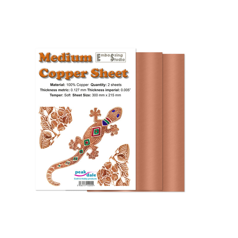 Copper Foil Pack Medium 0.12mm 2 Sheets