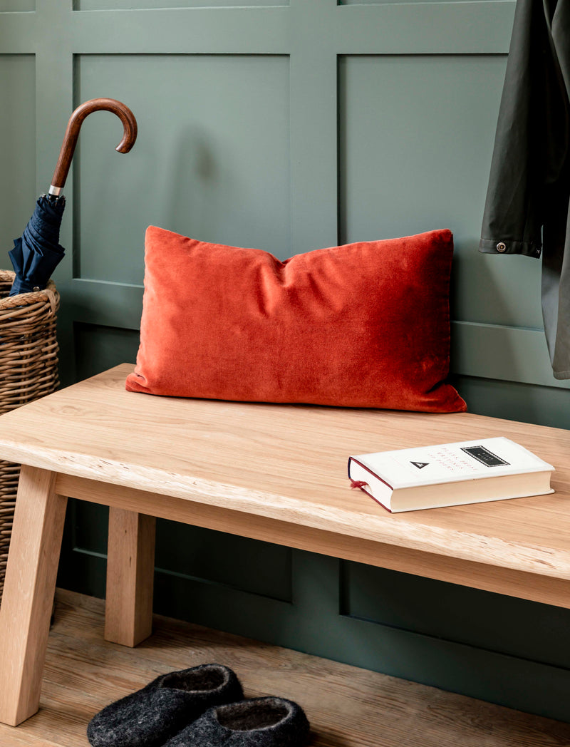 Foxcote Cushion Velvet Rust