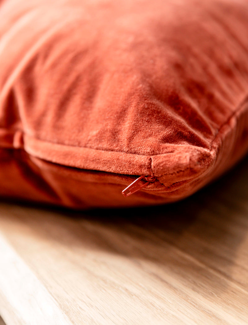 Foxcote Cushion Velvet Rust