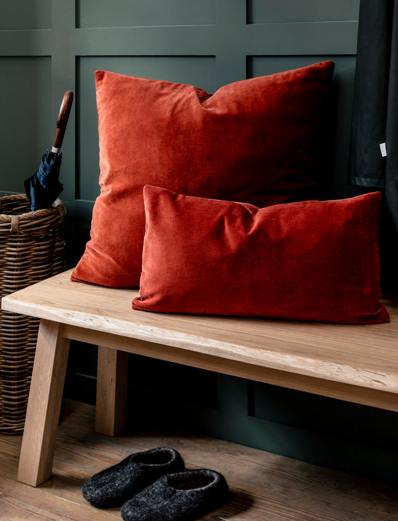 Foxcote Cushion Velvet Rust