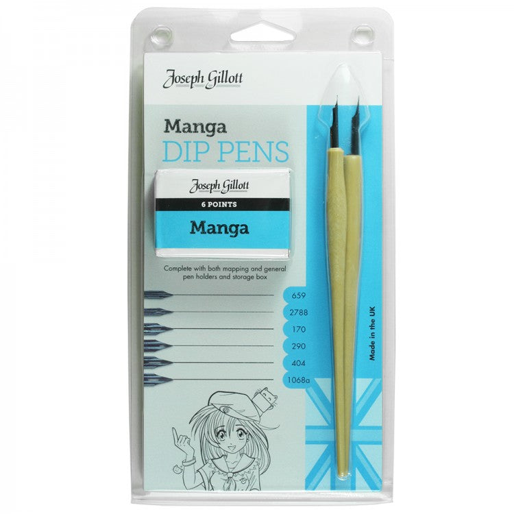 Joseph Gillott Manga Dip Pens (Set of 8)