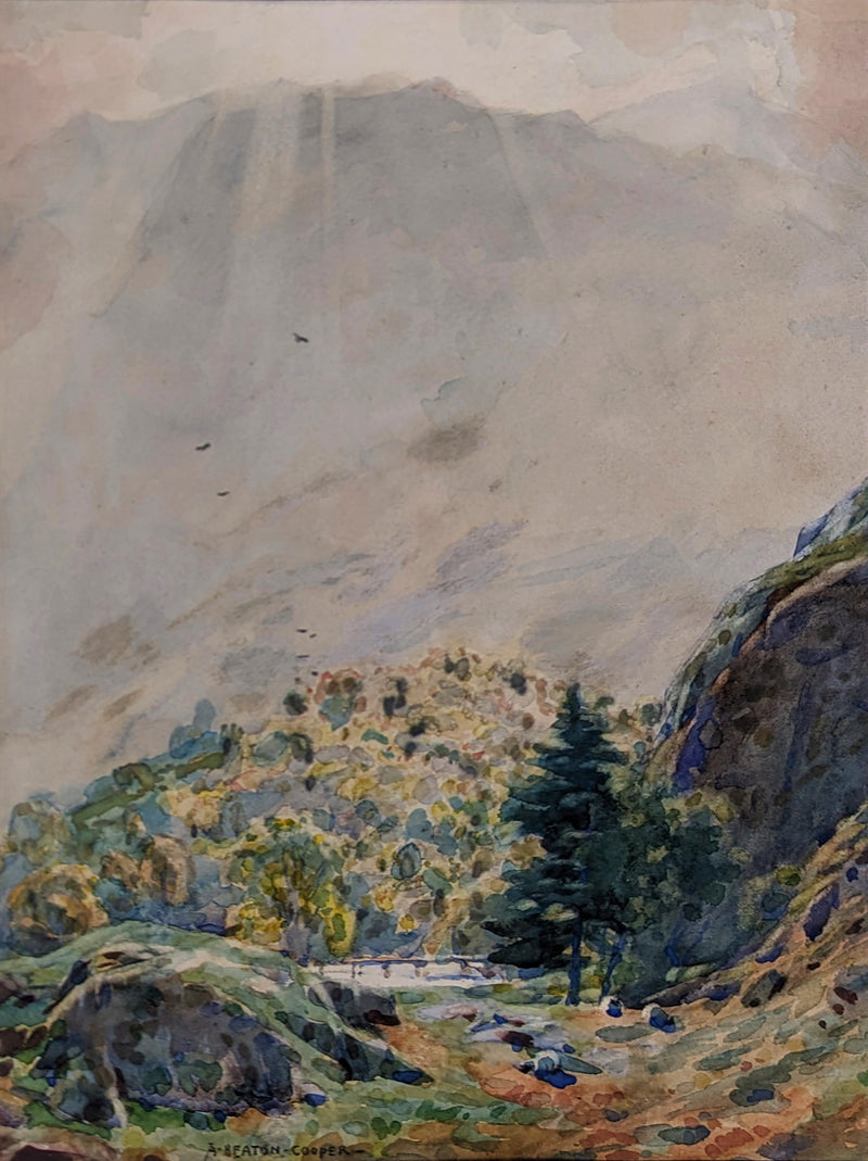 Head of Thirlmere Looking towards Great How & the Dodds - Original Painting by Alfred Heaton Cooper (1863 - 1929)