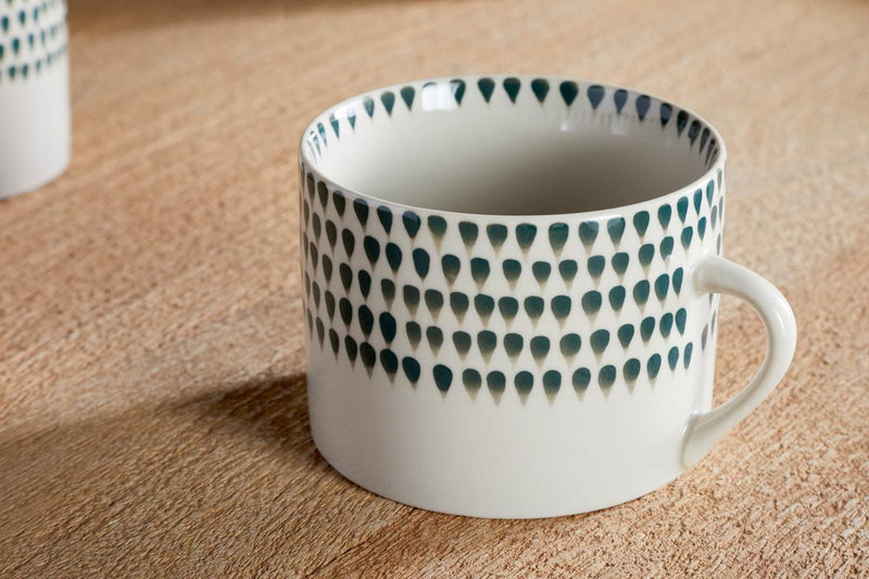 Juniper Drop Mug - Cream & Juniper - Large