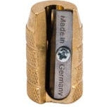 M R Small Brass Bullet Pencil Sharpener Single Granate