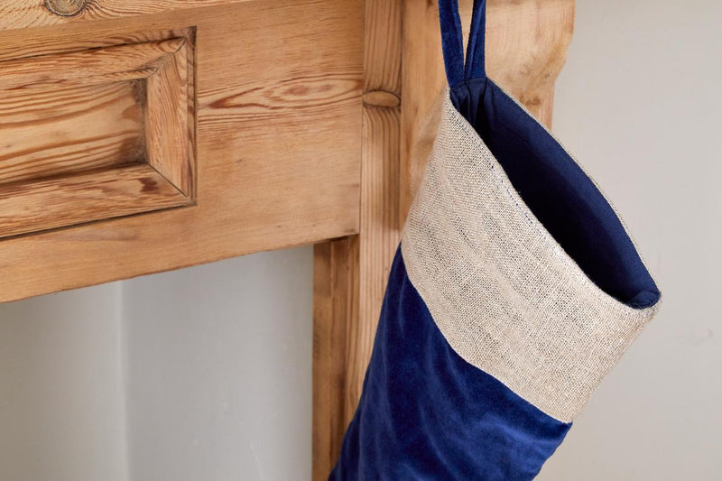 Karru Cotton Velvet Mini Stockings - Indigo
