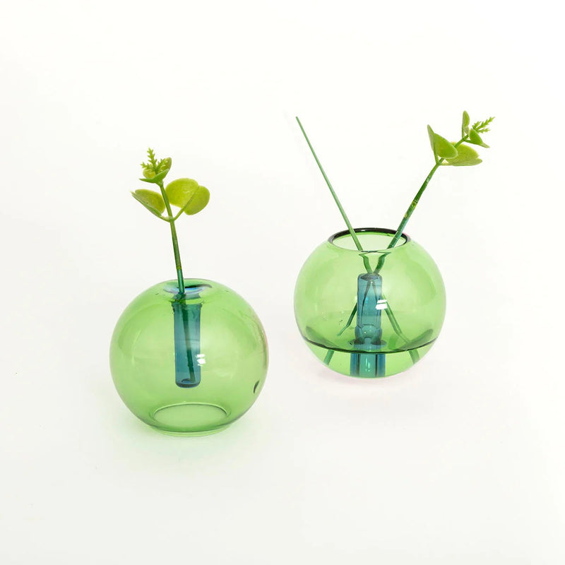 Bubble Glass Vase (Various Colours & Sizes)