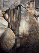 Old Wall and Campunla 3 - Original Artwork by Linda Ryle