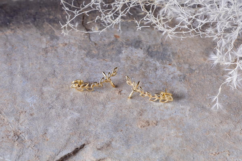 Pritee Ear Climbers - Gold