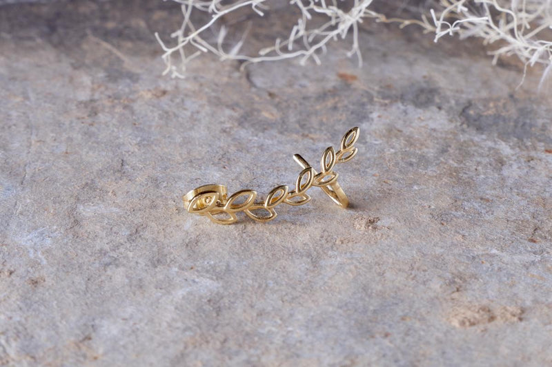 Pritee Ear Climbers - Gold