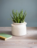 Ravello Pot with Handles White Ceramic