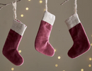 Karru Cotton Velvet Mini Stocking - Red