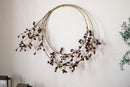 Tanu Layered Mango Wood Beaded Wreath - Brass & Ruby