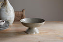 Valinha Earthenware Footed Bowl - Grey