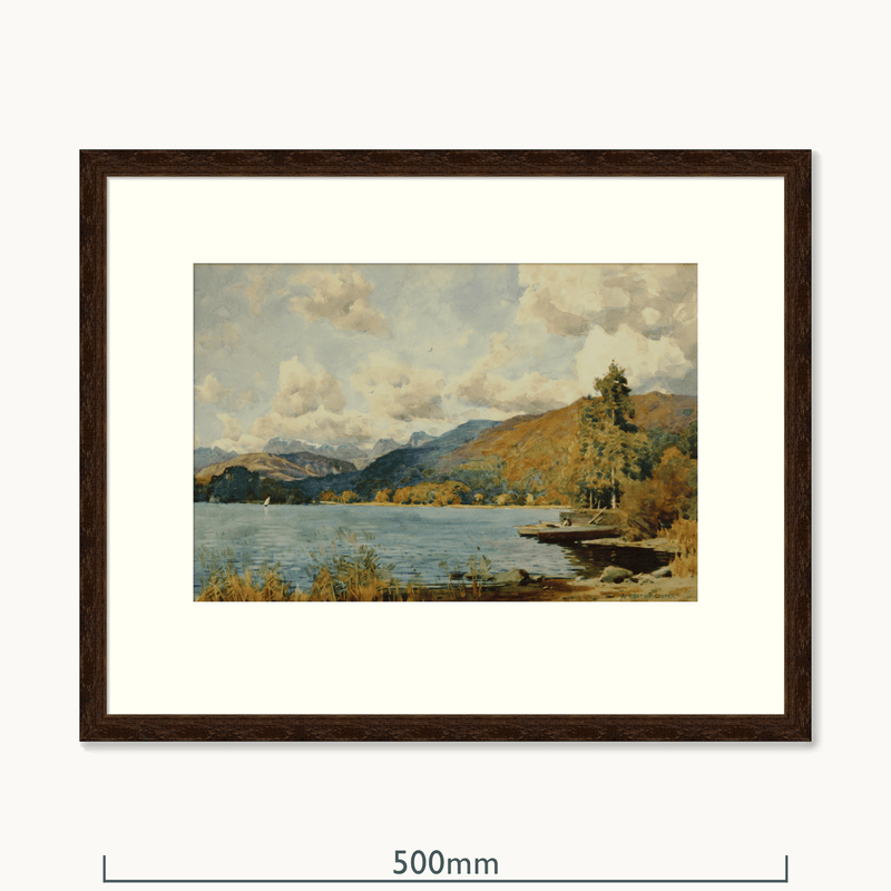 Windermere and Langdale Pikes from Waterhead by Alfred Heaton Cooper (1863 - 1929)