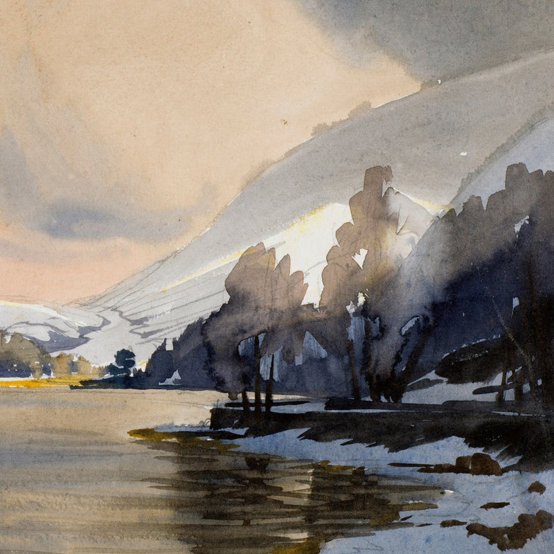 Winter Shore of Grasmere by William Heaton Cooper R.I. (1903 - 1995)