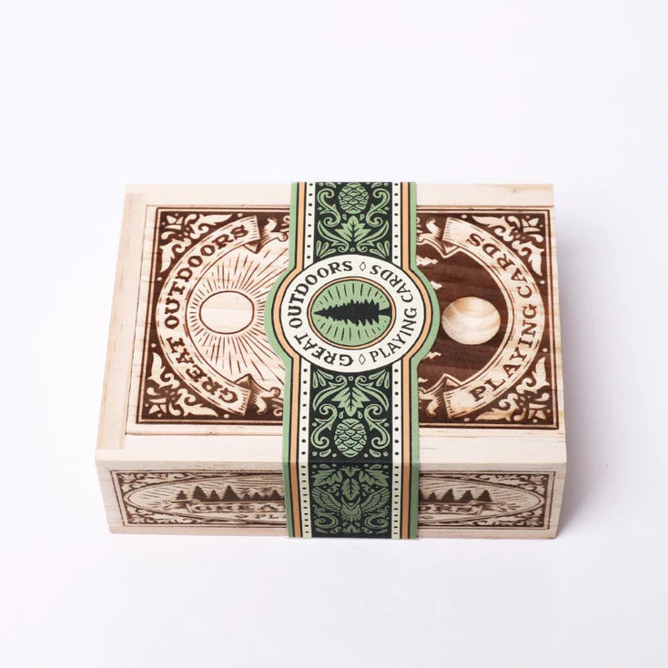 Great Outdoors Playing Cards (Wooden Box)
