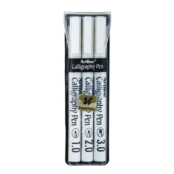 Artline Black Calligraphy Pen Wallet of 3