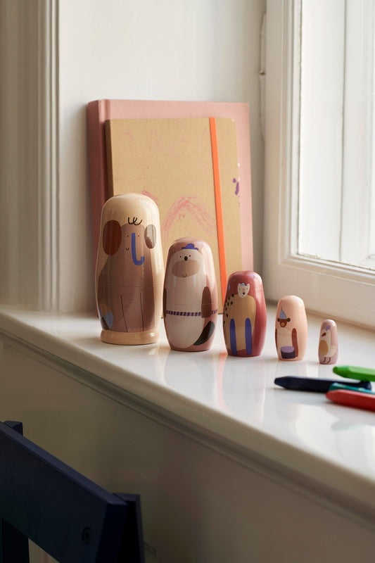 Ferm Living Critter Nesting Dolls (Set of 5)