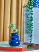 Faramir Vase, Blue, Stoneware ( Diameter 8.5cm x Height 9.5cm)