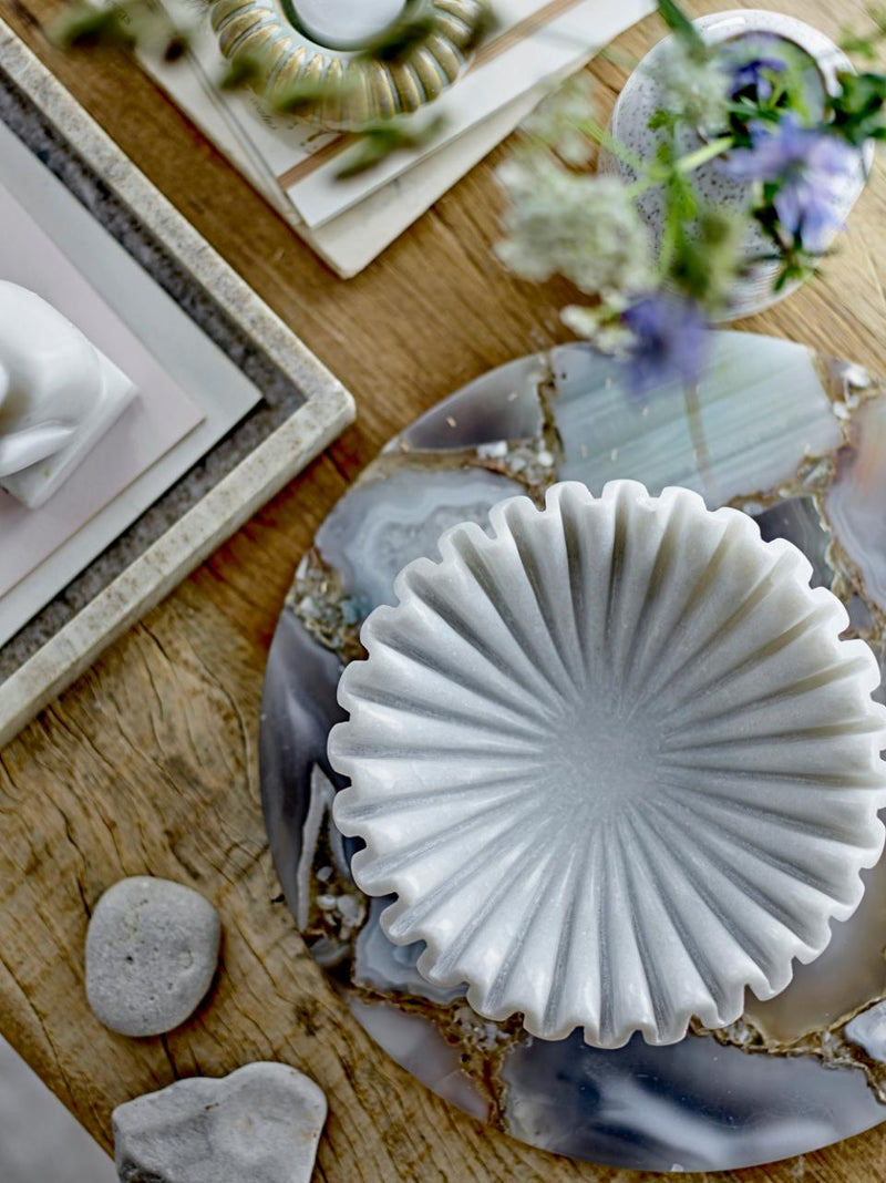 Harmonia Bowl, White, Marble ( Diameter 17.5cm x Height 6cm)