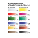 Rosa Gallery Watercolour Paints Urban Sketching (12 Colours)