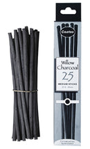 Willow Charcoal Medium Sticks (Pack of 25)