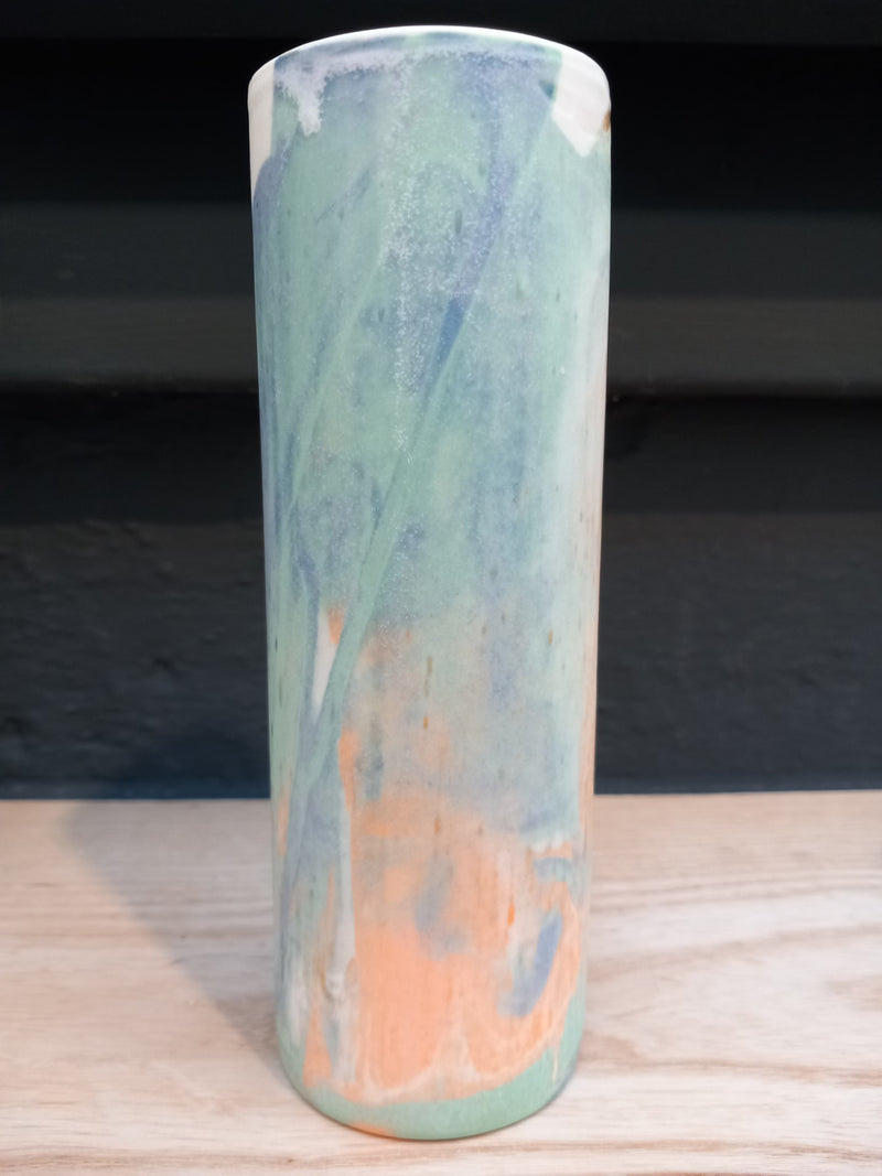 Marbled Cylinder Vase