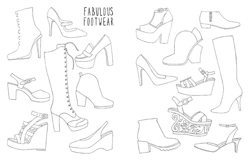 Fashion Doodling and Colouring by Frances Moffat