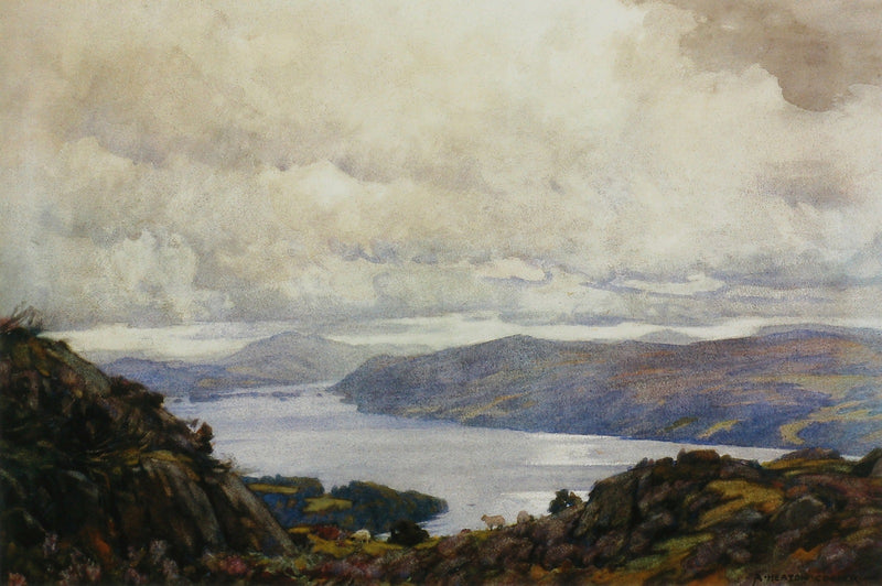 A Cloudy Day on Windermere by Alfred Heaton Cooper (1863 - 1929)