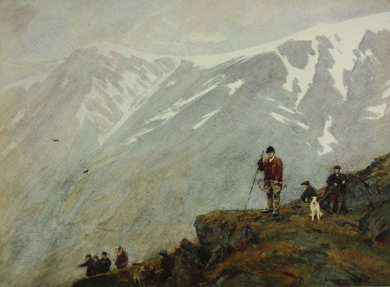 Coniston Hunt on Red Screes, 1920 by Alfred Heaton Cooper (1863 - 1929)
