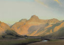 Langdale Pikes at Sunrise by William Heaton Cooper R.I. (1903 - 1995)